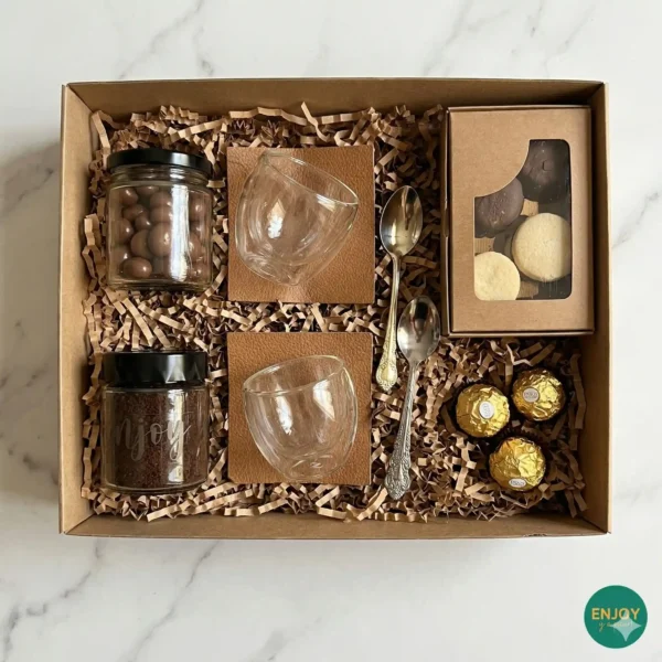 Box Café – Regalo gourmet con taza, café especial, cookies y macarons