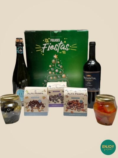 Cajas navideñas con vinos, dulces y productos gourmet. Regalos ideales para fiestas, empresas y celebraciones.