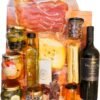 Caja navideña premium con vino Malbec y delicatessen artesanales