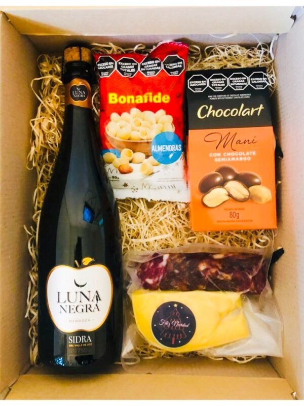 caja-navideña-5-productos-con-sidra-económica-enjoy-a-picar-5-productos-picada-3 Caja navideña 5 productos, salame, queso, frutos secos bañados. Ideal para la celebración completa