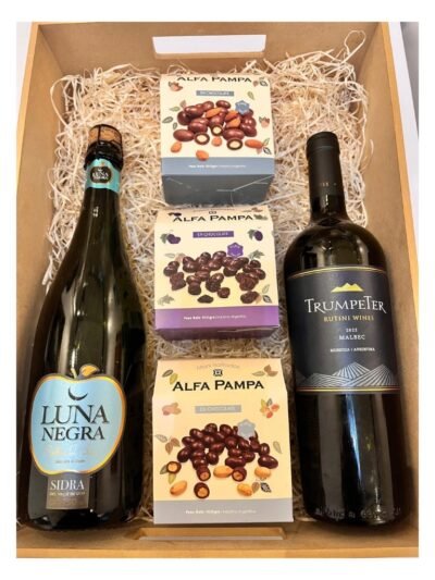 Caja Navideña Premim, 5 productos de calidad. Ideal reuniones y regalo empresarial