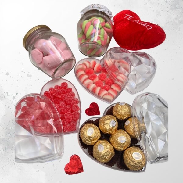 Regalo San Valentín Box Dulce con Chocolates, Golosinas y Corazones | Te Amo