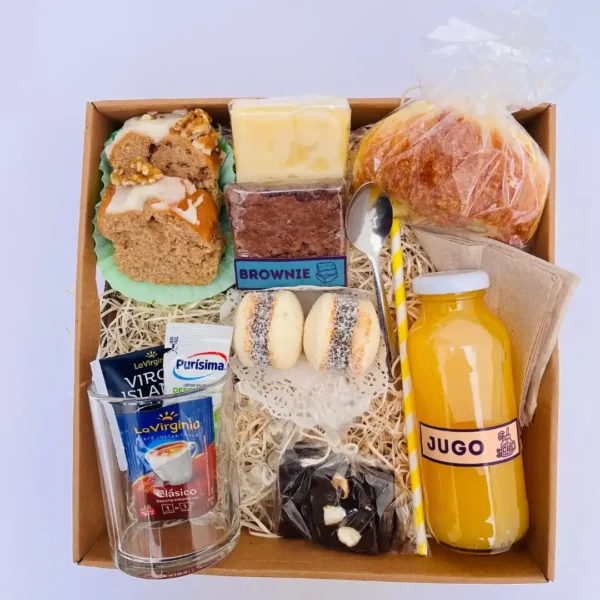 Box Desayuno Gourmet con Taza de Vidrio Transparente