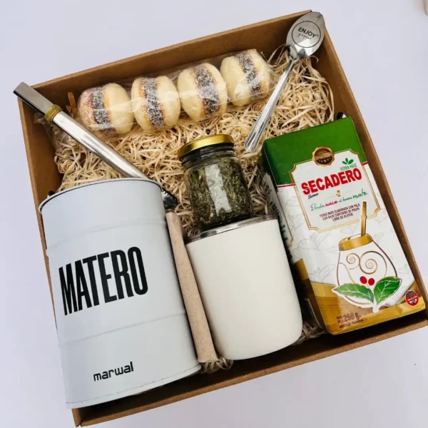 Box Matero Clásico con Mate de Acero Térmico Blanco