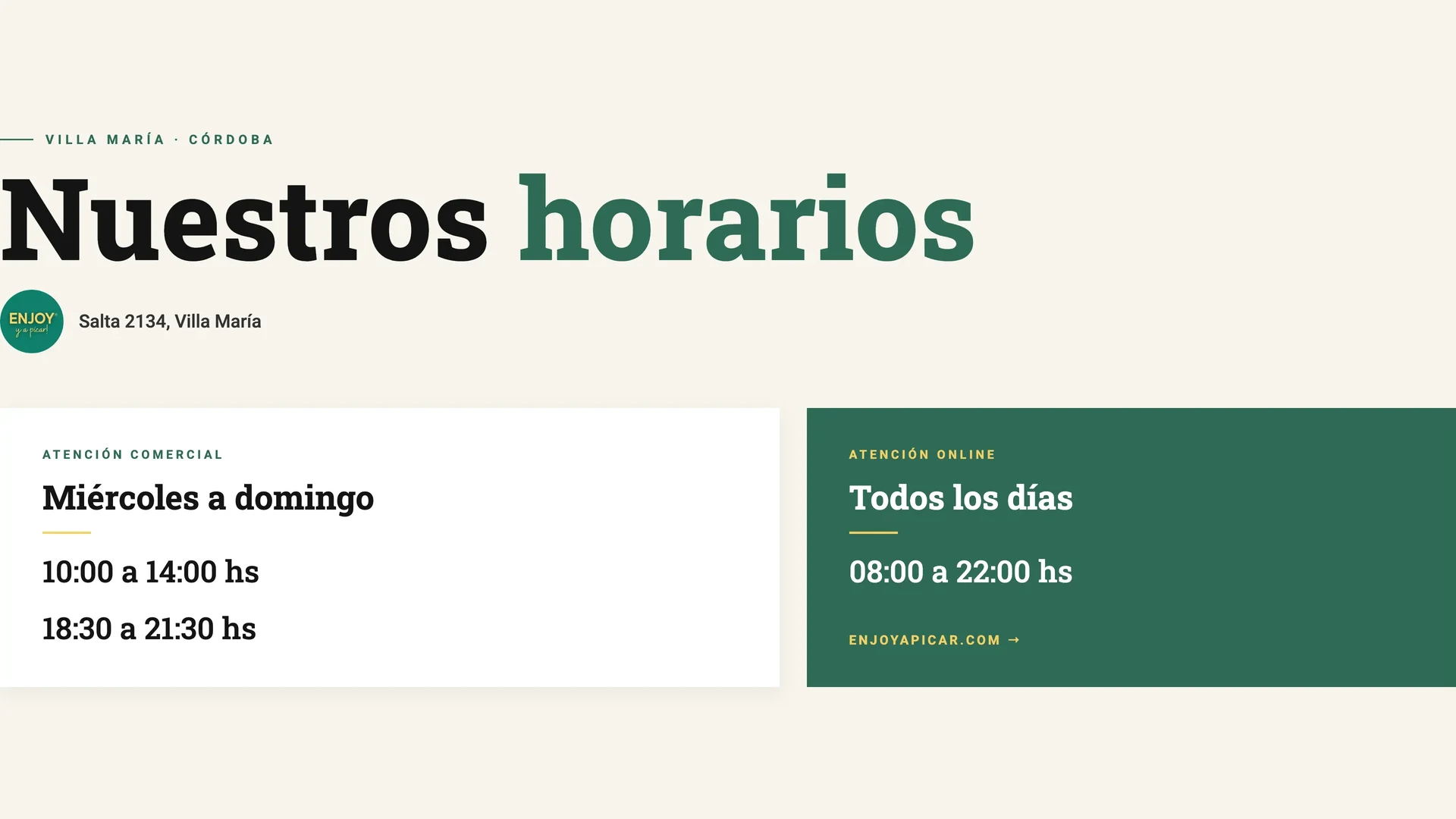 Promo Enjoy y a Picar